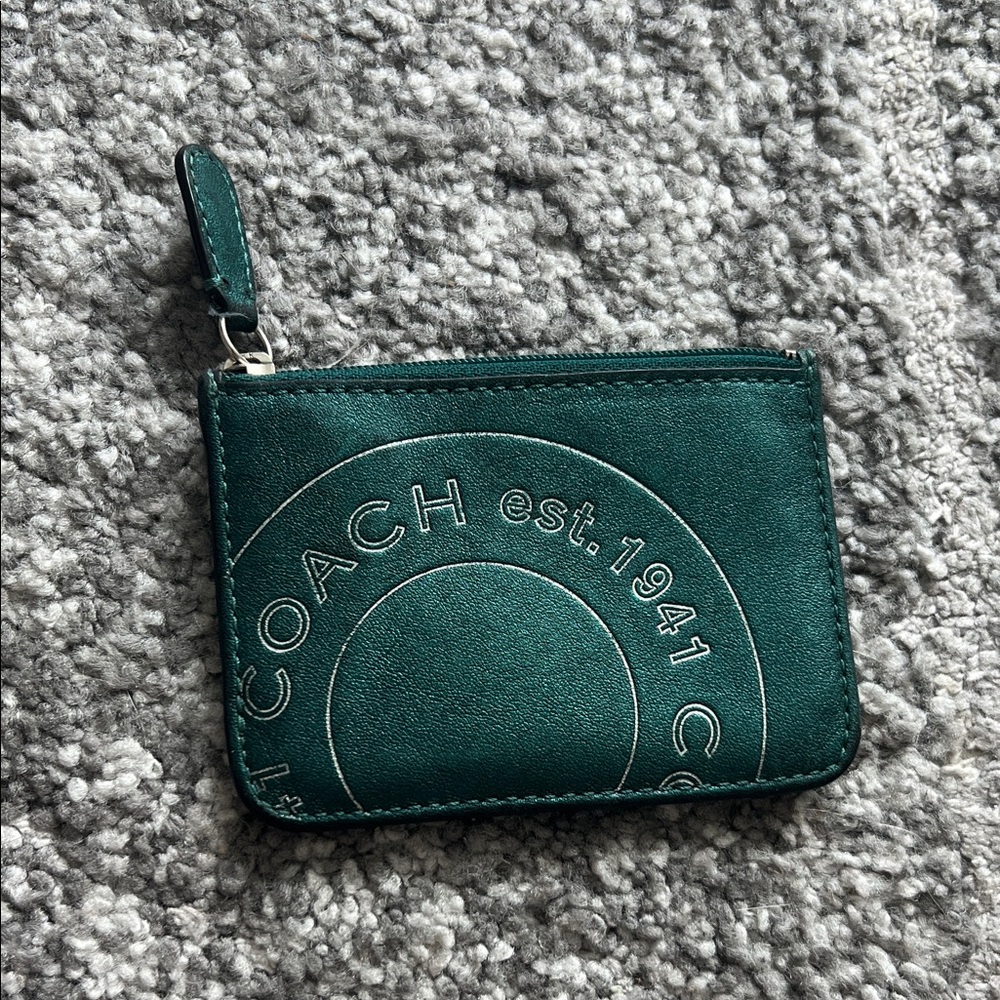 Teal Coach Coin Purse